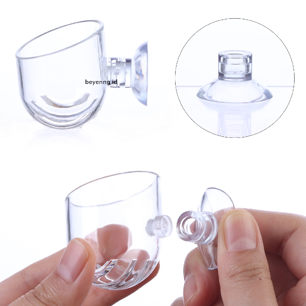 Beyen Gelas Air Akrilik Dengan suction cup, Tempat Makan Cacing, Hiasan Tangki Ikan ID