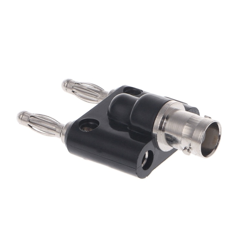 Cre BNC-Pisang Ke Dua Dual 4mm Banana Male Female Jack Coaxial Connector BNC-Tee Tipe 3Way-Splitter RF-Adapter Kuan Tinggi