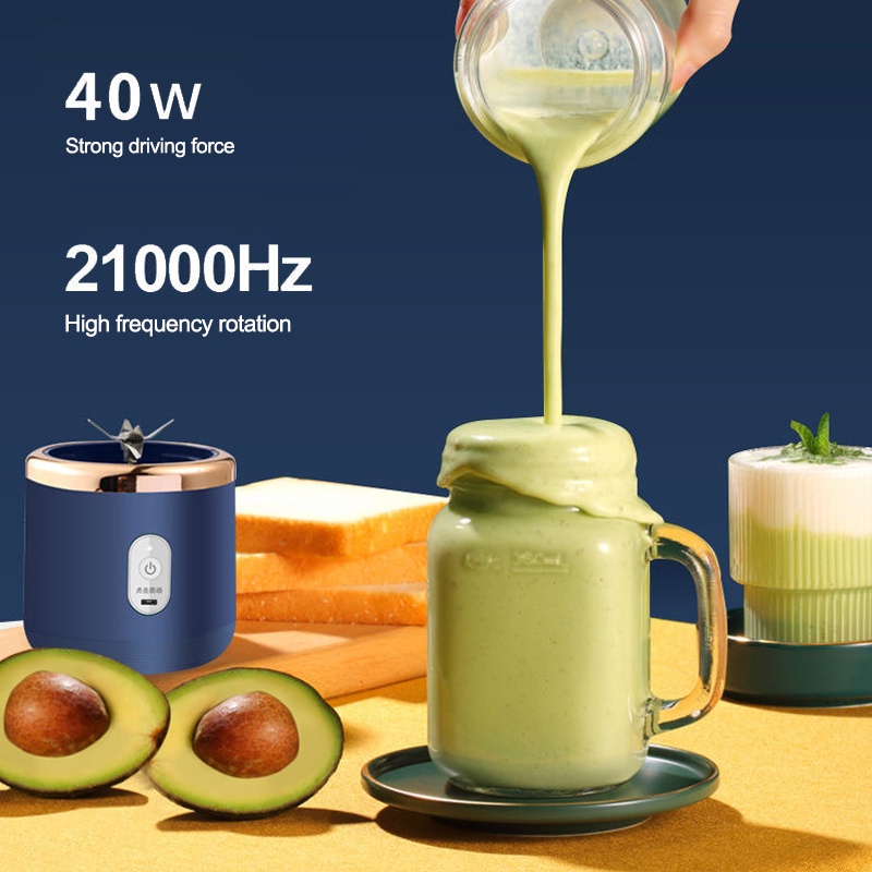 400ml Juicer Blender Portable Electric Usb Mixer 6 Pisau Juicer Mini Mixer Ice Crusher Rechargeable