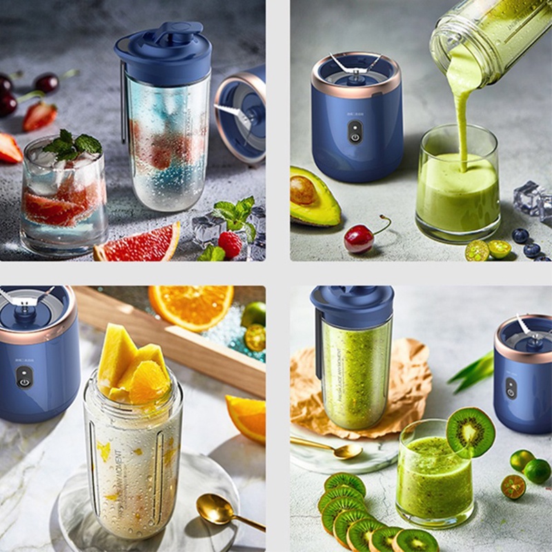 Blender juicer mini jus 400ml Usb jus 6 mata pisau Portable Blender Usb Rechargeable Mini Mixer Ice Crusher