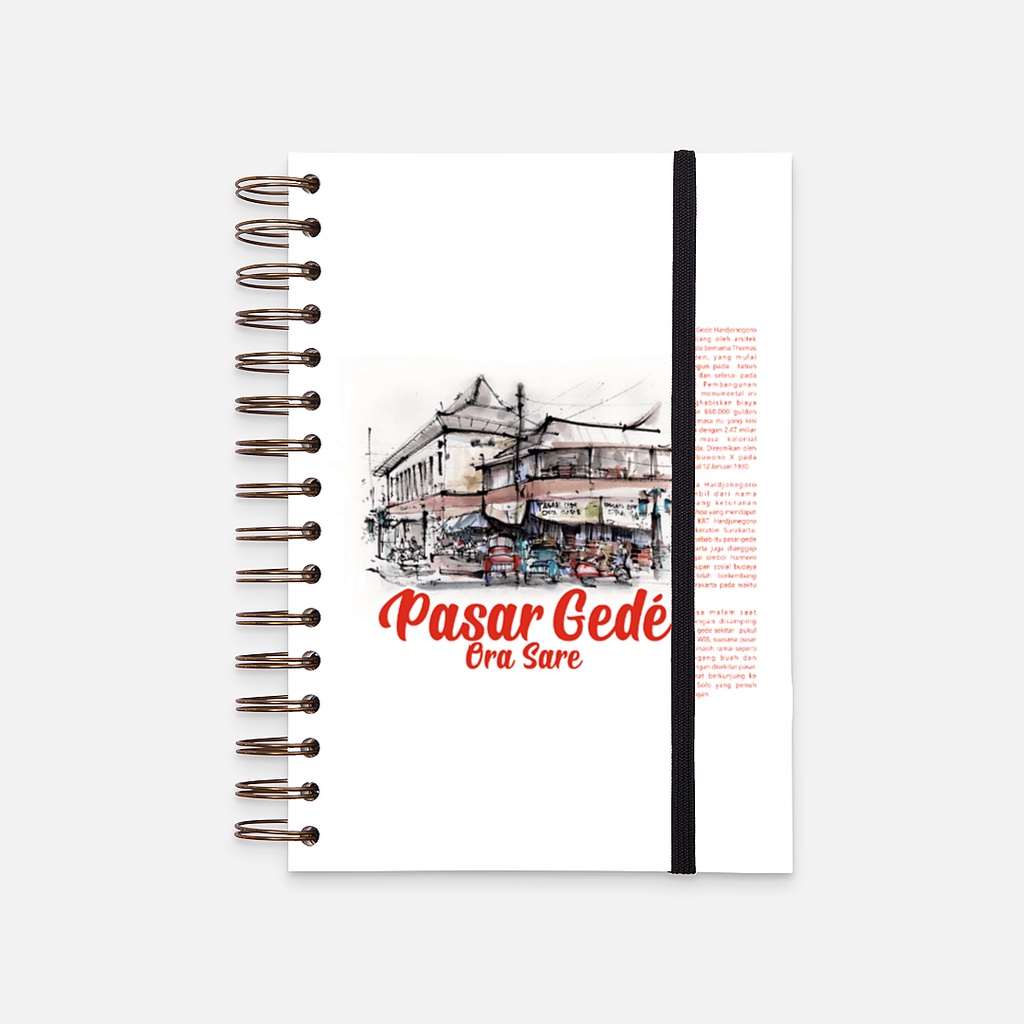 

Hard Cover Notebook Sketsa pasar gede ora sare