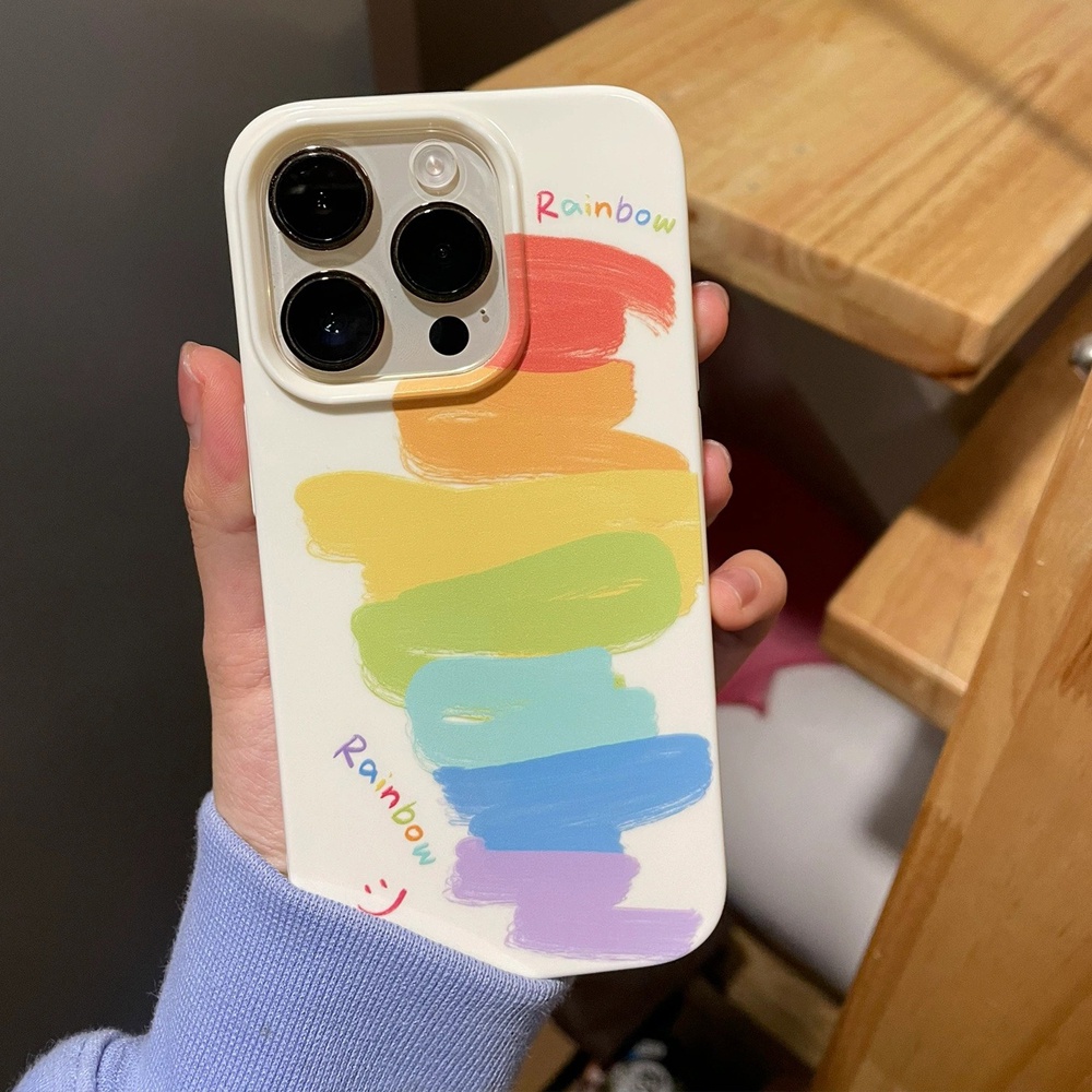 IPHONE Casing Ponsel Silikon Cair TPU Graffiti Artistik Untuk Iphone14 13 12 11Pro Max14 Plus X XR XS Max Shockproof Soft Cover Pelindung