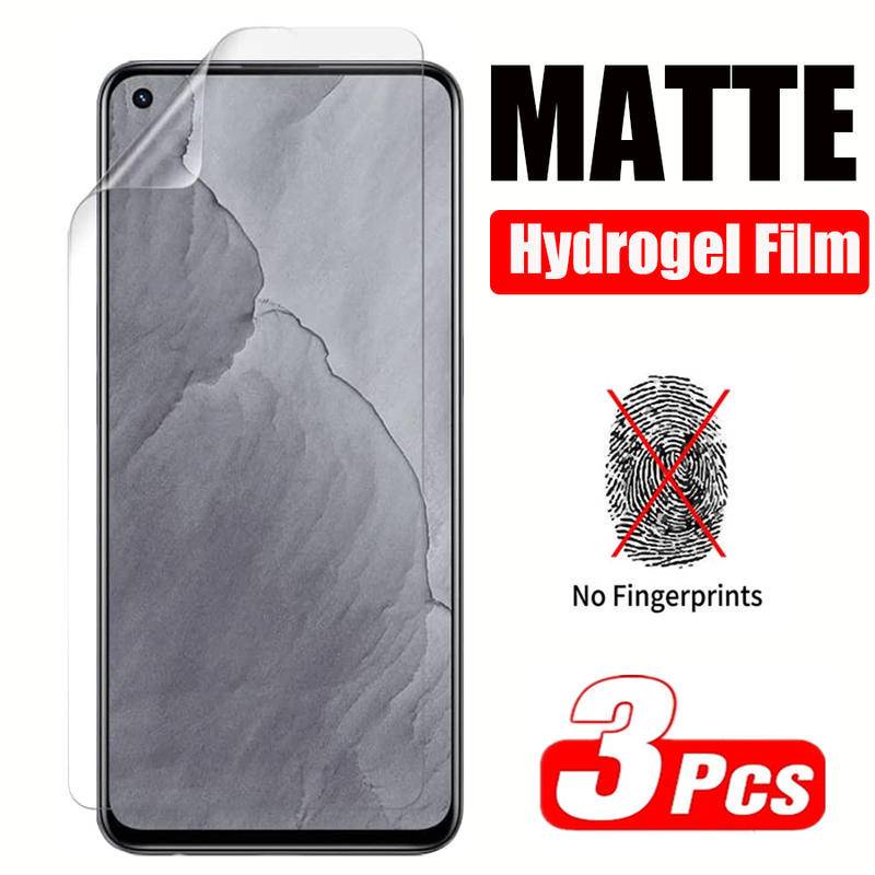 3pcs Full Cover Matte Hydrogel Film Untuk Realme Narzo 50 30 Pro 20 50i 50A Prime Pelindung Layar Bukan Kaca Untuk Realme 10 9 8 7 6 5 3 2 Pro Plus 10S 9i 8i 8s 6i 5s 3i C1