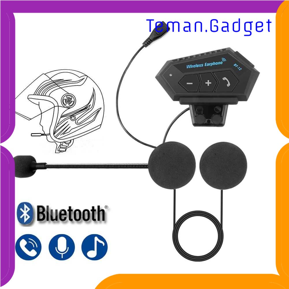 TG - OTO Vnetphone Intercom Headset Bluetooth Helm Motorcycle Anti Interference - BT-12