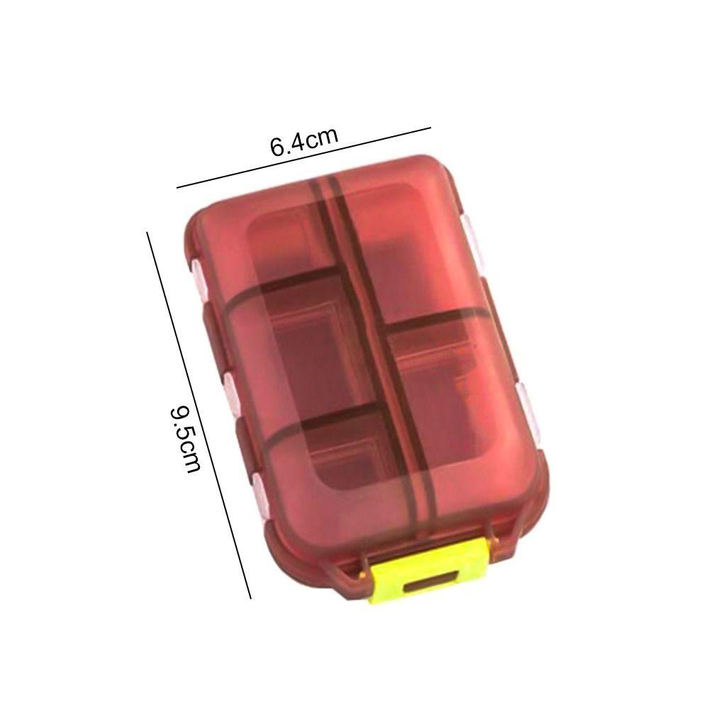 Pineapple Pill Case 10grid Double Layer Obat Tablet Dispenser Wadah Organizer Splitters Kotak Obat