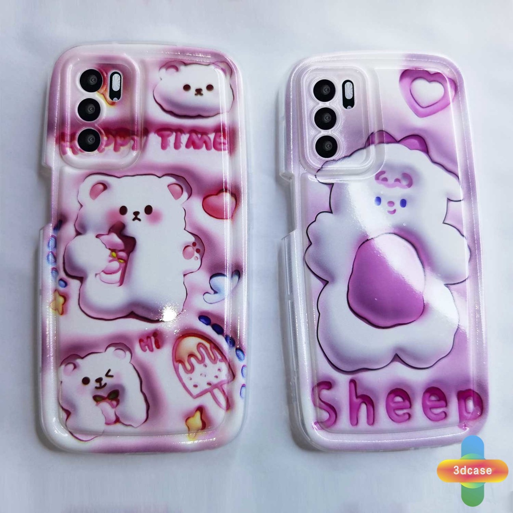 Case HP OPPO A57 A57S A57E A55 A7 A5 A9 A17 A17K A31 A53 A33 2020 A15 A54 A5S A3S A76 A96 A16 A95 A77S A12 A12S A1K A16E A16K A54S Reno 7 7Z 8Z 5 4 6 8 5F 5K 4F 4 5 06 Lite A74 A15S A52 A11K A92 A35 A36 A11 Cute Sheep Soft Airbag Soap Case