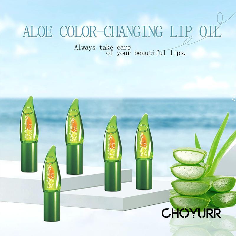 【COD】LOOKME Oil Aloe Vera Magic Lipgloss Moisturizing Lip Oil Hydrating Color Changing Lip Balm Lip Care Oil-CH