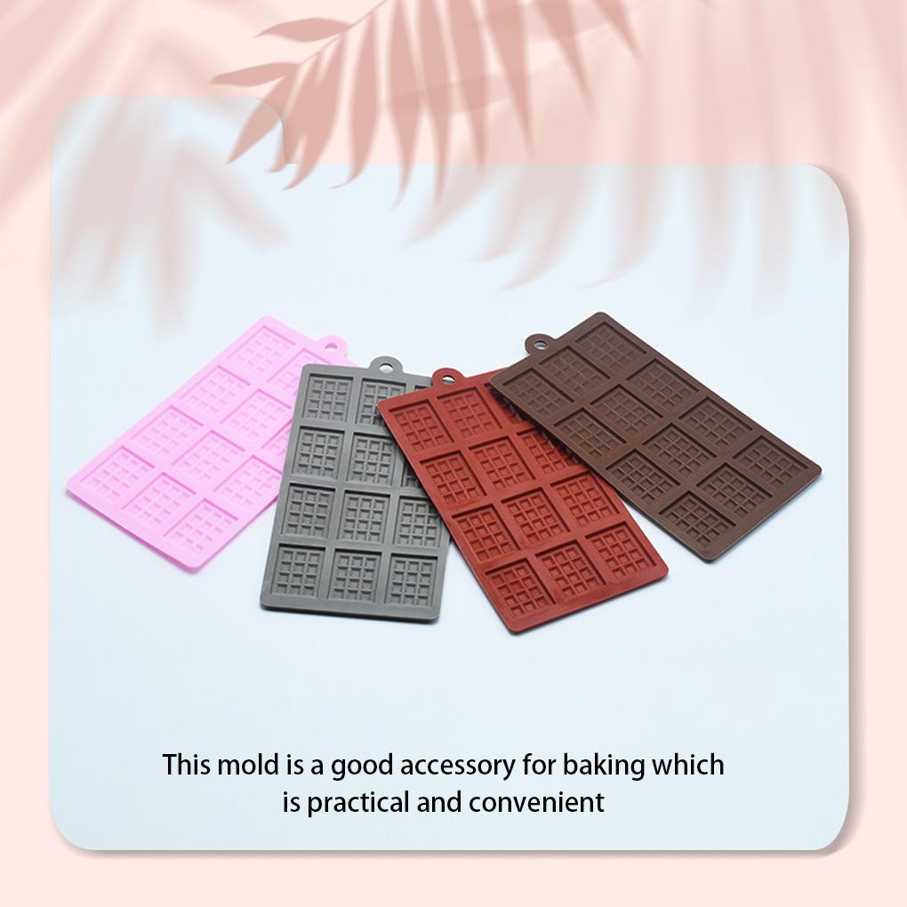 12kisi Cetakan Silikon Coklat Waffle Tools Permen Patisserie Fondant Permen Kue Baking Mold Untuk Aksesoris Krim