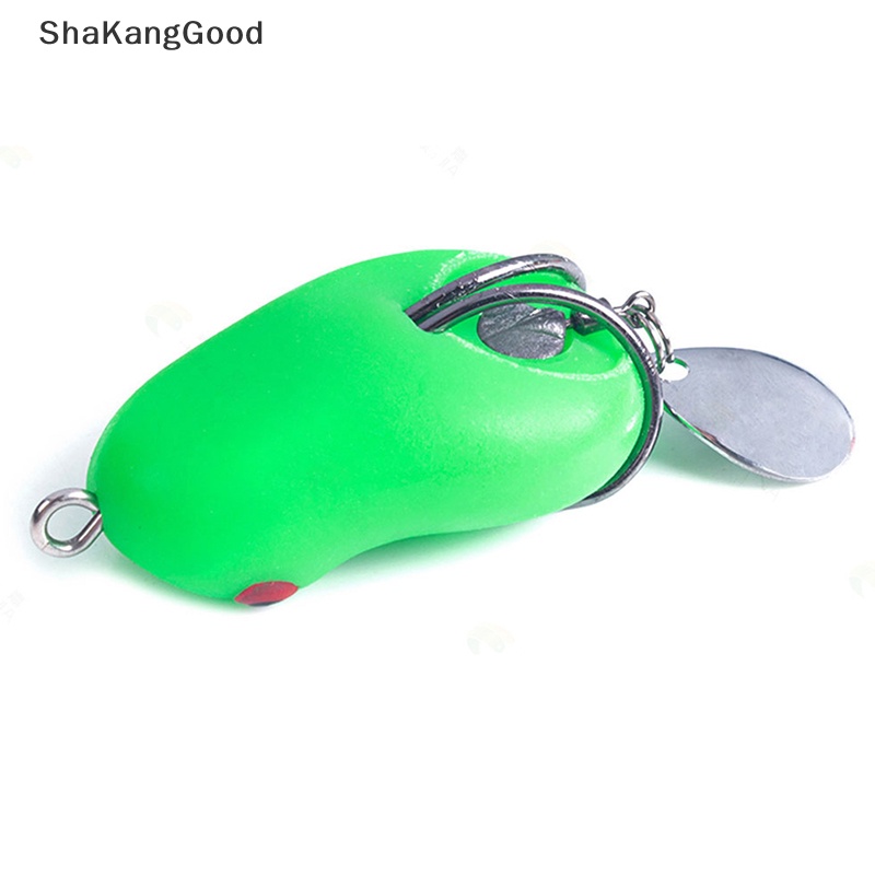 Skid Frog-shape Lure Umpan Palsu Lembut Memancing Umpan Buatan Dengan Kait Alur Darah Kuat Silikon Sequin Umpan SKK