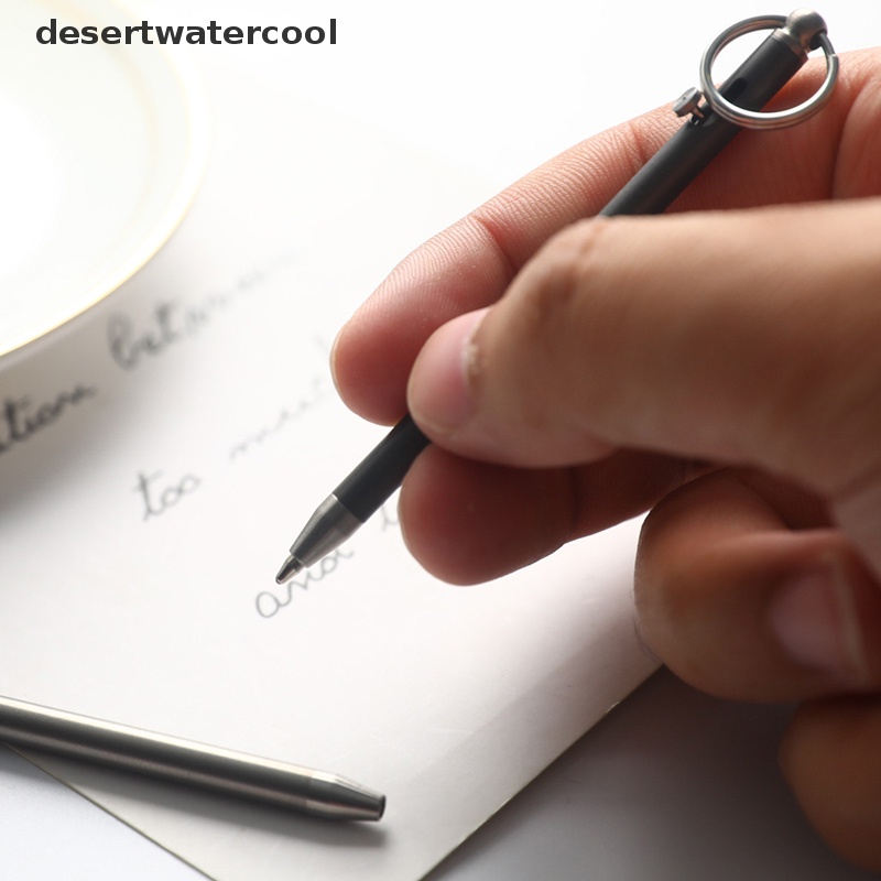 Deid Portable Mini Titanium Pen Gadget Gantungan Kunci Outdoor Praktis Pulpen Lingkungan Martijn