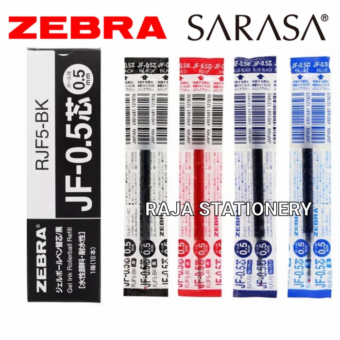 

Zebra REFILL Sarasa Pen JF 0.5 0.7 / Isi Ulang Pen Sarasa Hitam Biru - BLUE, 0.7 -RTUOLSP