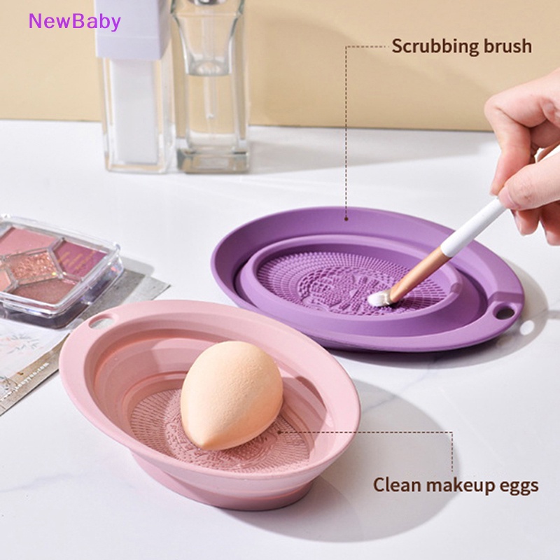 Newbaby Sikat Makeup Silikon Pembersih Mangkok Cuci Scrubber Papan Alat Alas Pembersih ID