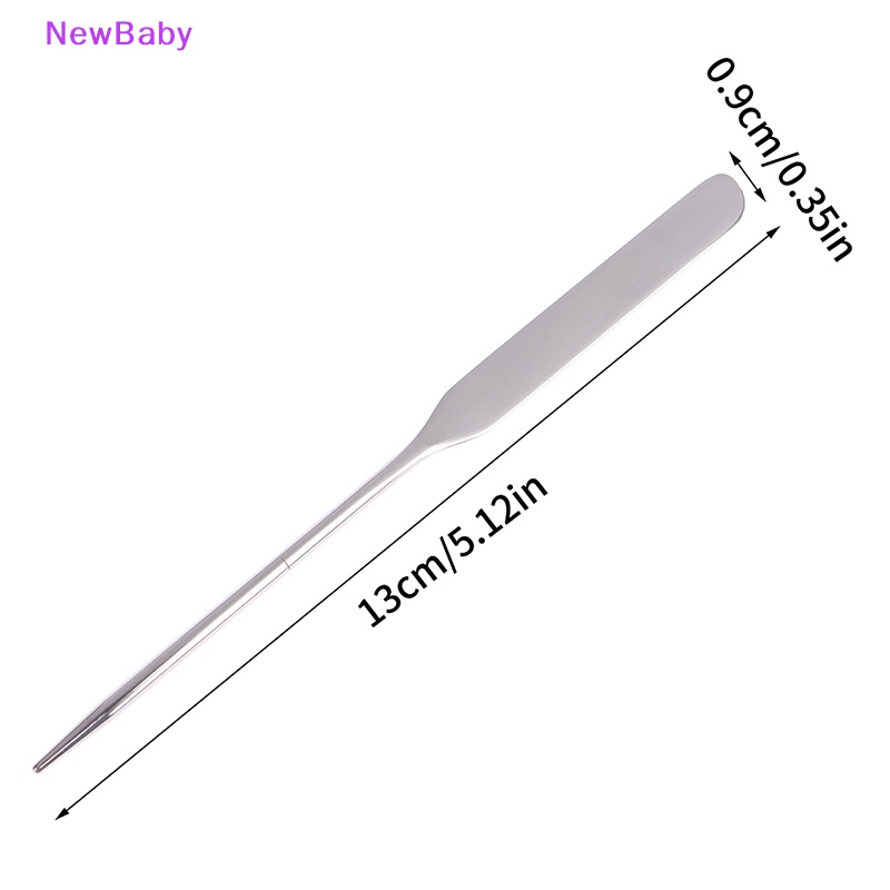 Newbaby 1Pcs Stainless Steel Kepala Ganda Makeup Toner Spatula Mixing Stick Foundation ID