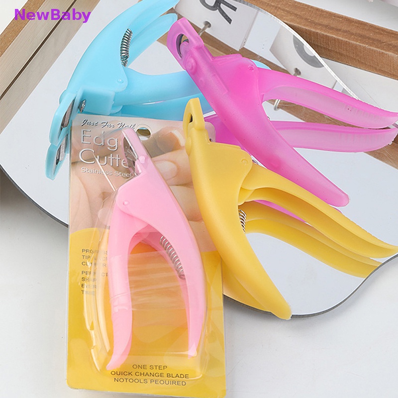 Newbaby 1PC Gunting Kuku Gunting Kuku Palsu U-Edge Manicure Tips Cutter Nail Art ID