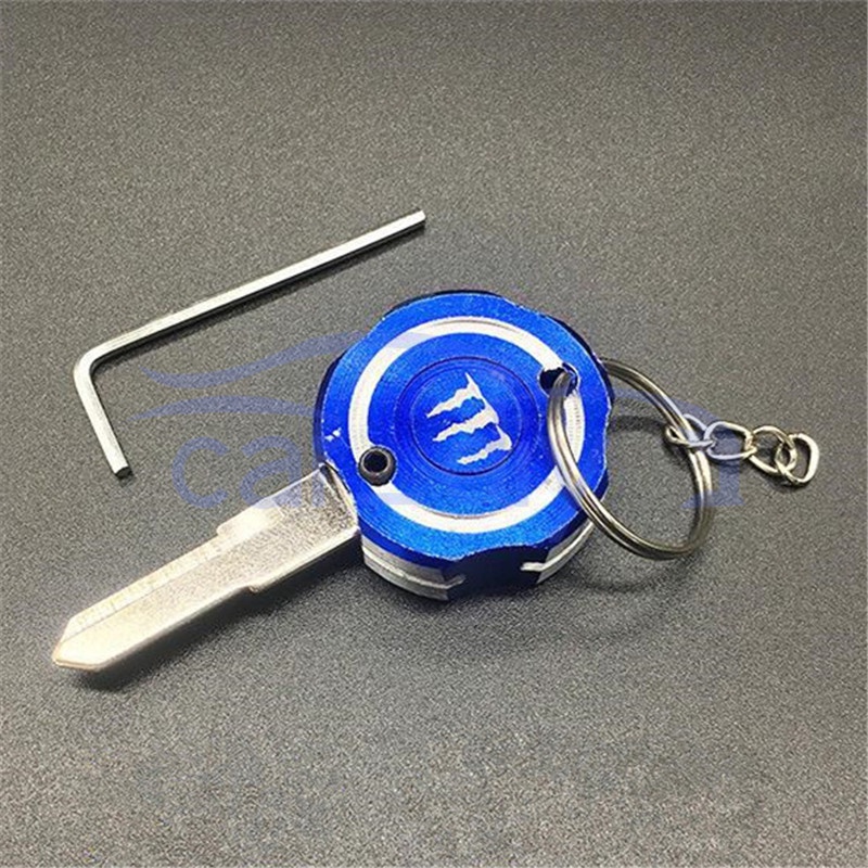 Kepala Kunci Motor Universal Mewah Modifikasi Metal Key Holder Dengan Gantungan Kunci Cocok Untuk Aksesoris Kunci Skuter Motor Casing Modifikasi
