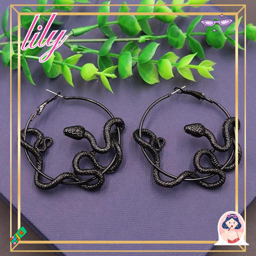 Lily Menjuntai Anting Hoop Aksesoris Fashion Baru Gothic Perhiasan Ular