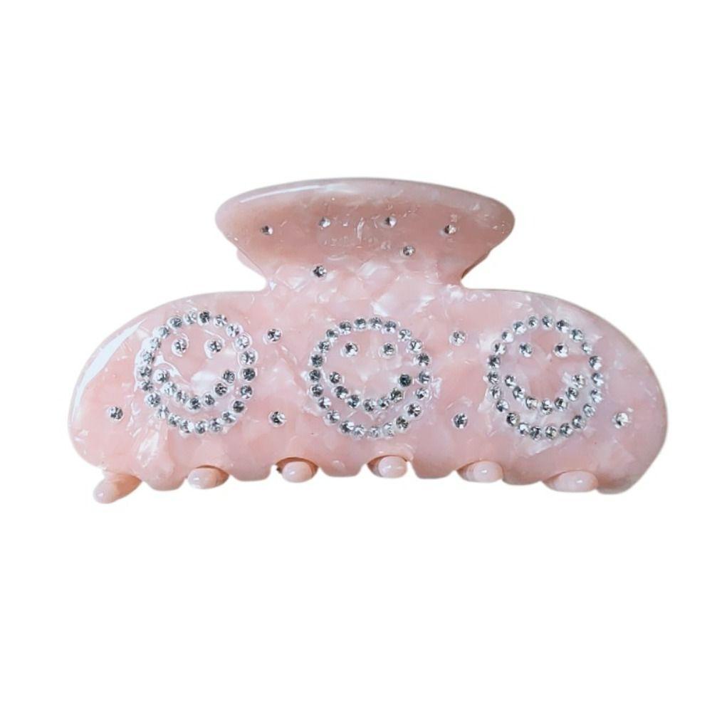 Mxbeauty Korean Style Hair Claw Hadiah Putih Fashion Elegan Jepit Musim Panas Mengkilap Vintage Berlian Imitasi Jepit Rambut