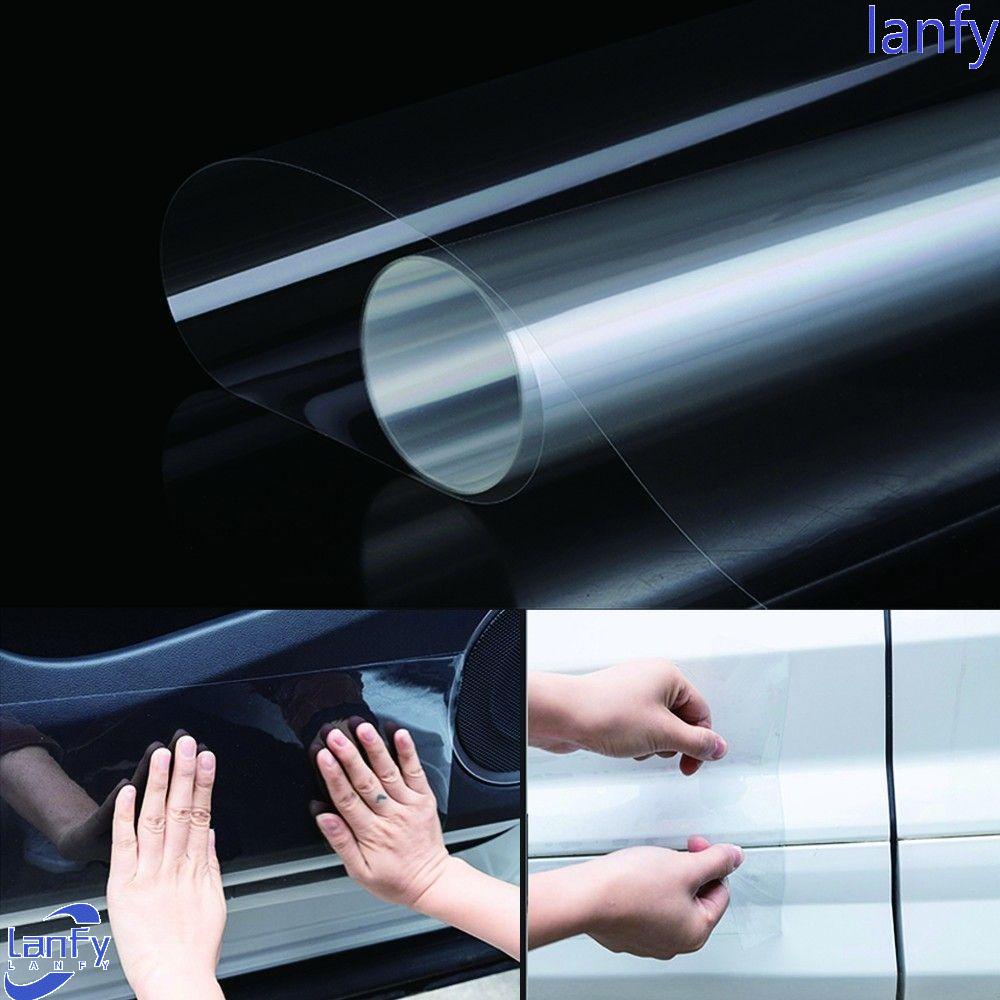 Lanfy Sticker Pelindung Bumper Mobil Bahan Vinyl Pvc Transparan Anti Gores Ukuran 100cm