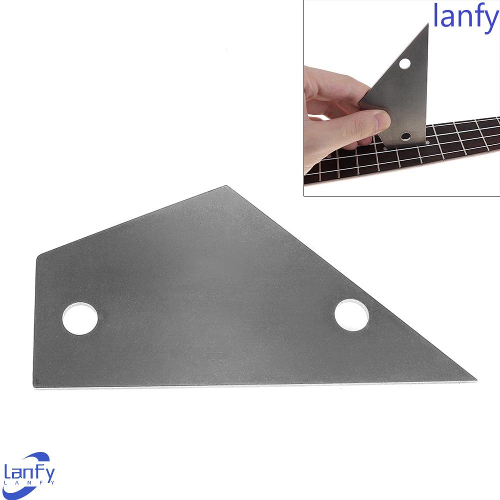 Lanfy Penggaris Fret Leveling Bass Gitar Metal Tahan Lama Untuk Gitar Akustik Instrumen Senar Fret Leveling Tools