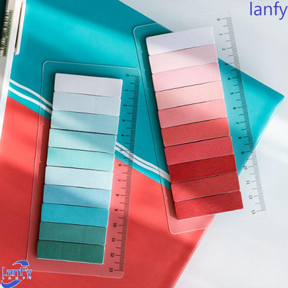 Lanfy Warna Pelangi Sticky Notes Portable Perekat Diri Alat Tulis Stiker Kantor Sekolah Catatan Pesan Bendera Tab Planner Sticker To Do List