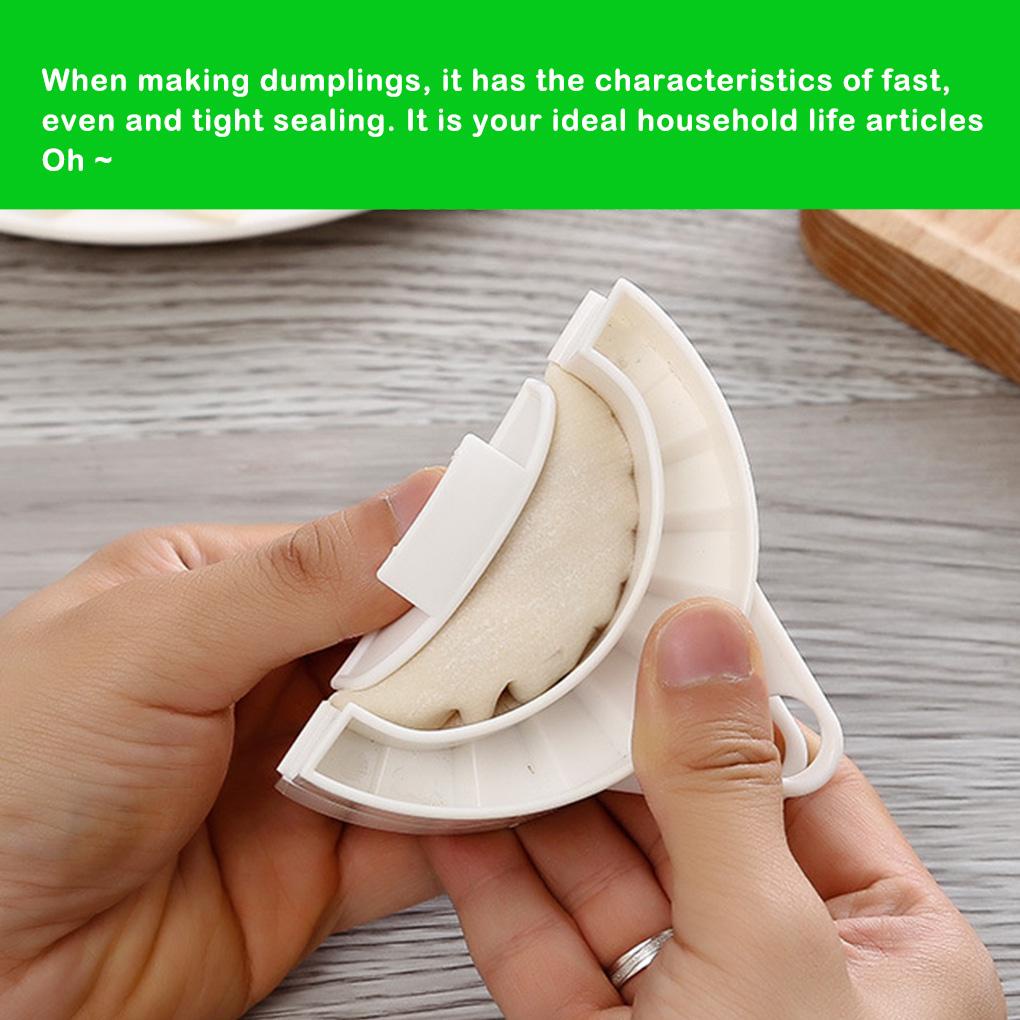 3buah PP Dumpling Ravioli Maker Portable Manual Dicuci Reusable Pengganti Gantung Halus Cetakan Rumah Tangga