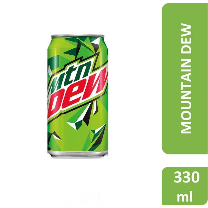 

Mountain Dew soft drink can - minuman soda impor mtn dew