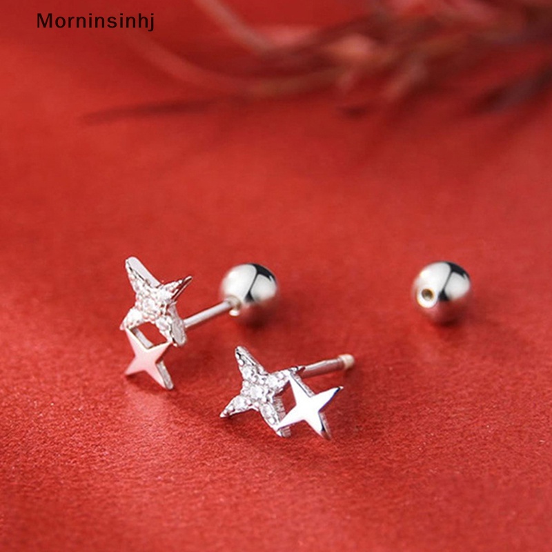 Mornin 1pasang Fashion Bintang Zirkon Ear Studs Earrings Untuk Wanita Tulang Rawan Helix Tulang Telinga Kuku Telinga Perhiasan Hadiah id