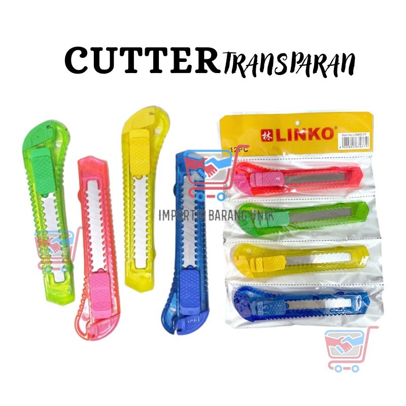 

IMB -F310-Pisau Cutter WARNA TRANSPARAN - Pisau Cutter BESAR-Pisau Kater