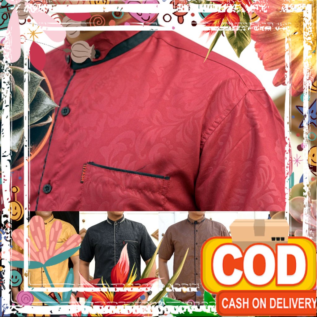 GROSIR TROLIS ORIGINAL iTFASH PLMC hem kemeja pria cowok embos polymicro micro polimicro motif umur 