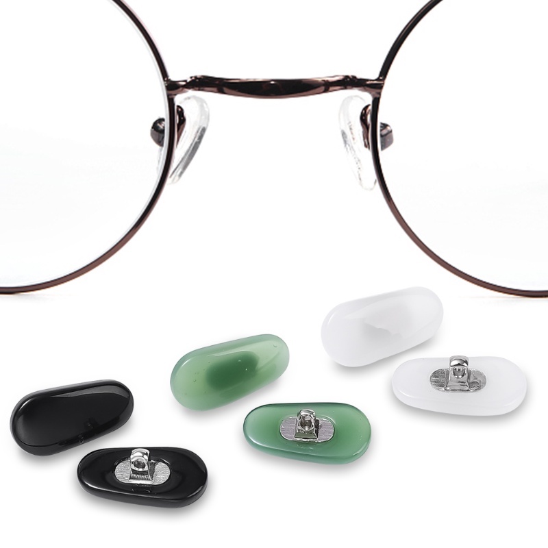 [Grosir] Imitasi Jade Raised Glasses Nose Pad Stylish And Minimalist Metal Nose Rest Glasses Aksesoris Bantalan Hidung Anti Tekanan Dan Anti Slip