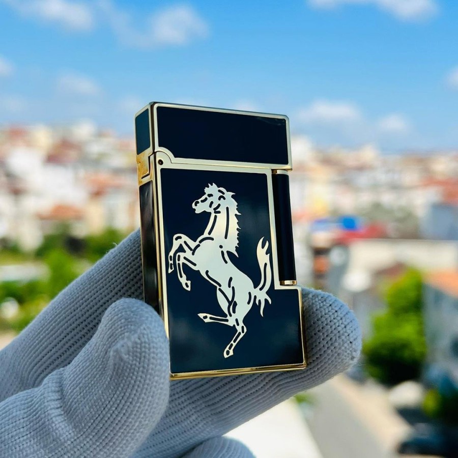 MPYS - NEW Korek Api S.t Dupont Black Gold Ferrari Paris Super Premium Quality Asli Sound Korek Api 