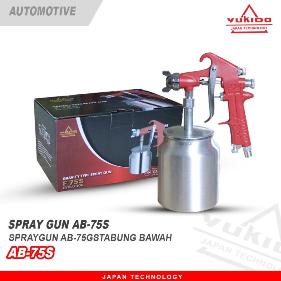 HANYA PROMO HARI INI 2 ITEM  Spray Gun Semprotan Cat Tabung Bawah F75S 750 cc -SPRAY GUN TABUNG ATAS Termurah Berkualitas ORIGINAL