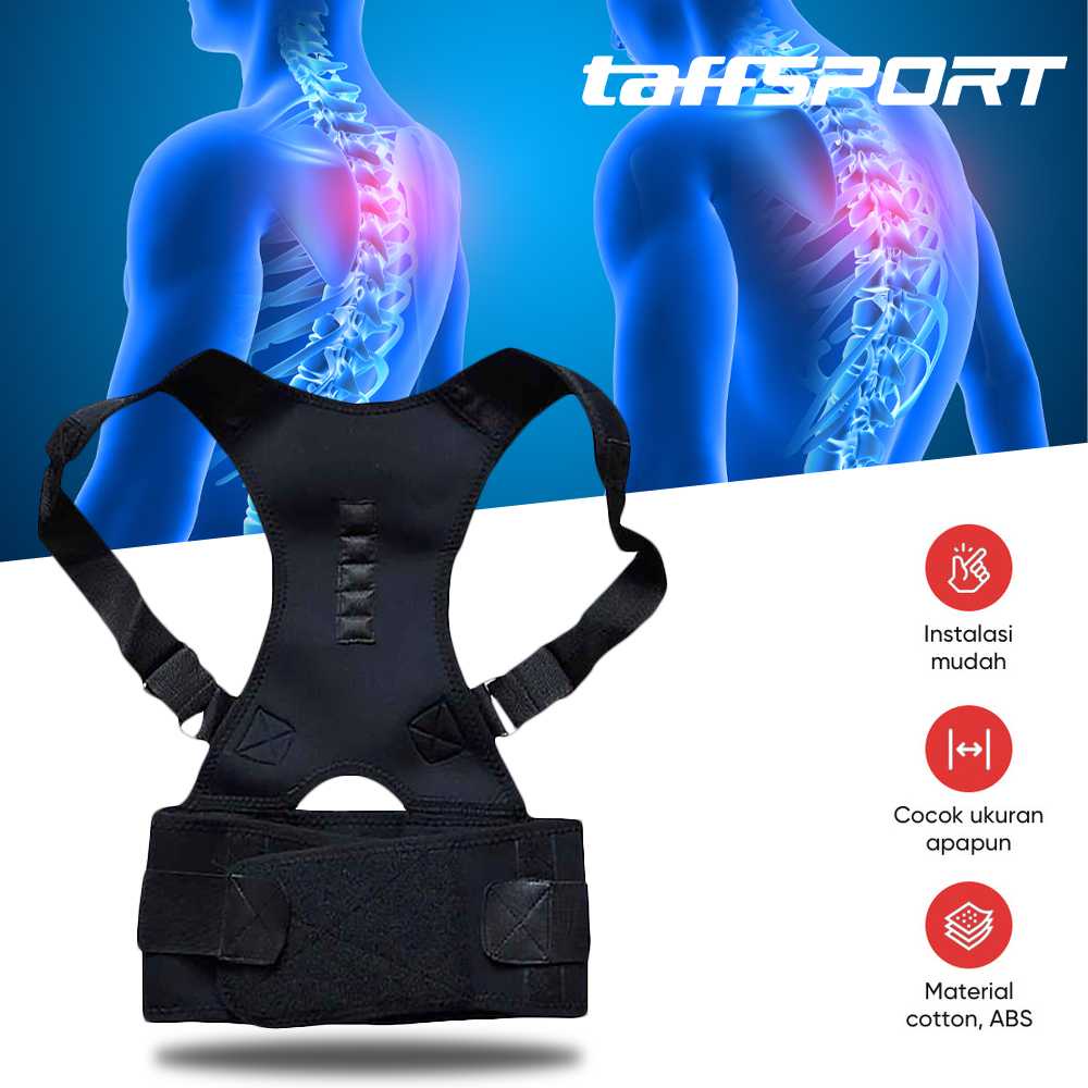 TaffSPORT Belt Magnetic Terapi Koreksi Postur Punggung - T025