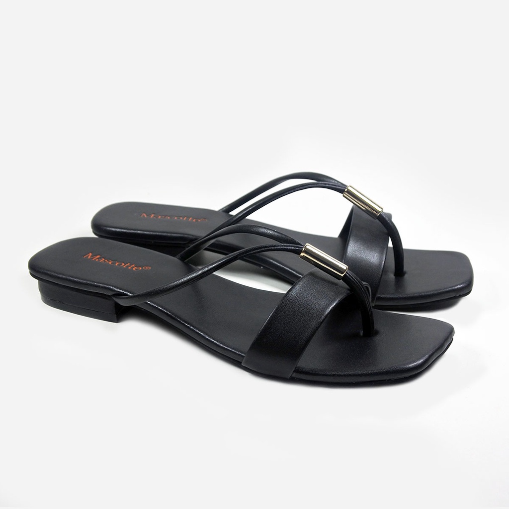 Mascotte LEISHA | Sandal Wanita 299.001 - Hitam dan CreamRAMAYANA JAKTIM