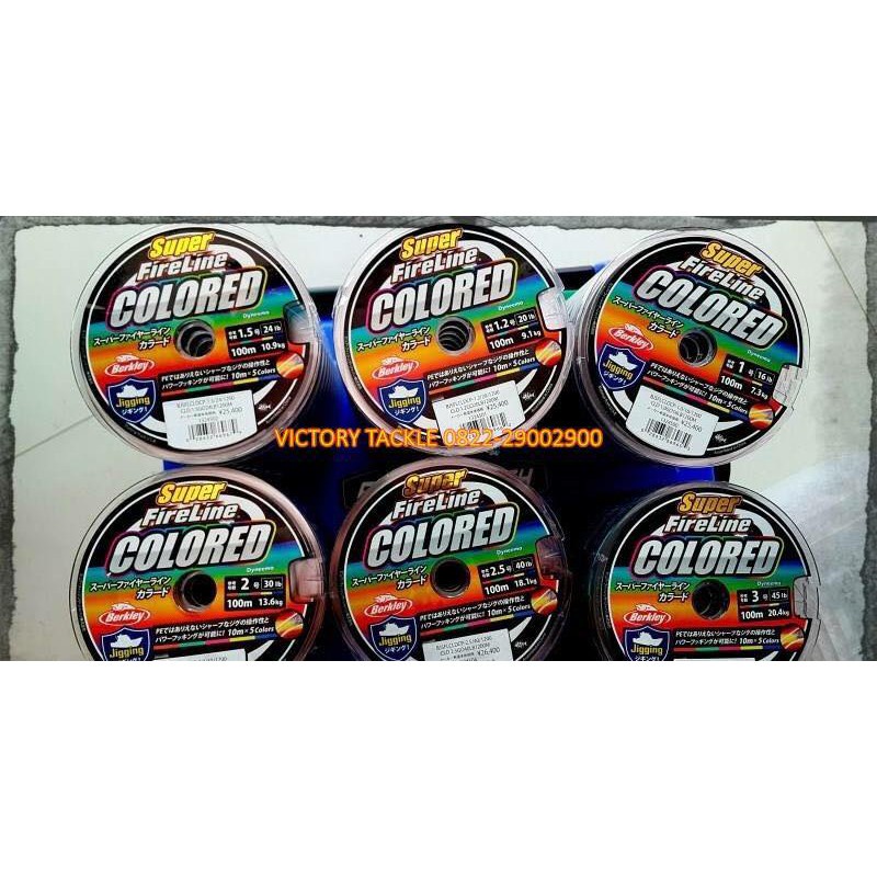 SENAR PANCING | BENANG PANCING PE Berkley Super Fireline COLORED 100 METER Multicolour kuat berkuali