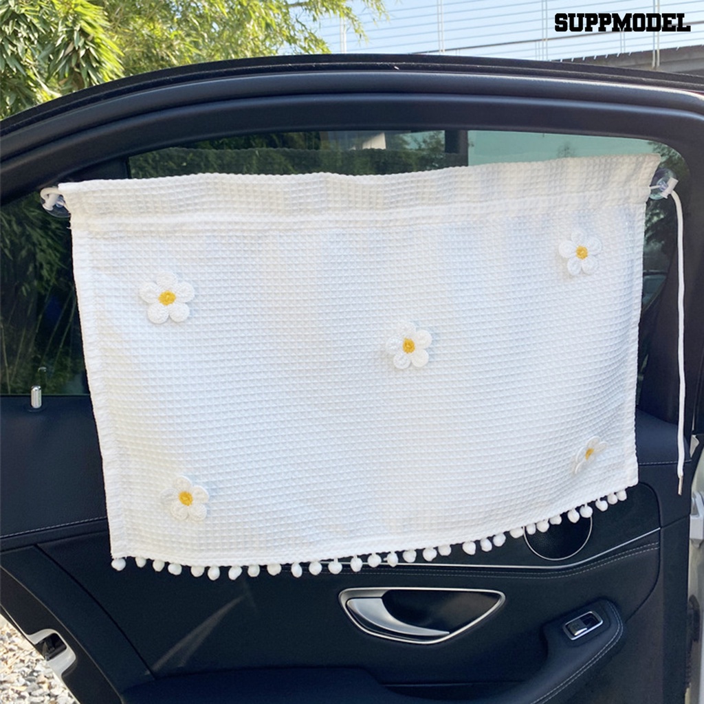 [SM Otomatis] Kerai Jendela Mobil Suction Cup Adjustable Snap Peredam Panas Sunproof Side Window Sun Shade Curtain Summer Use