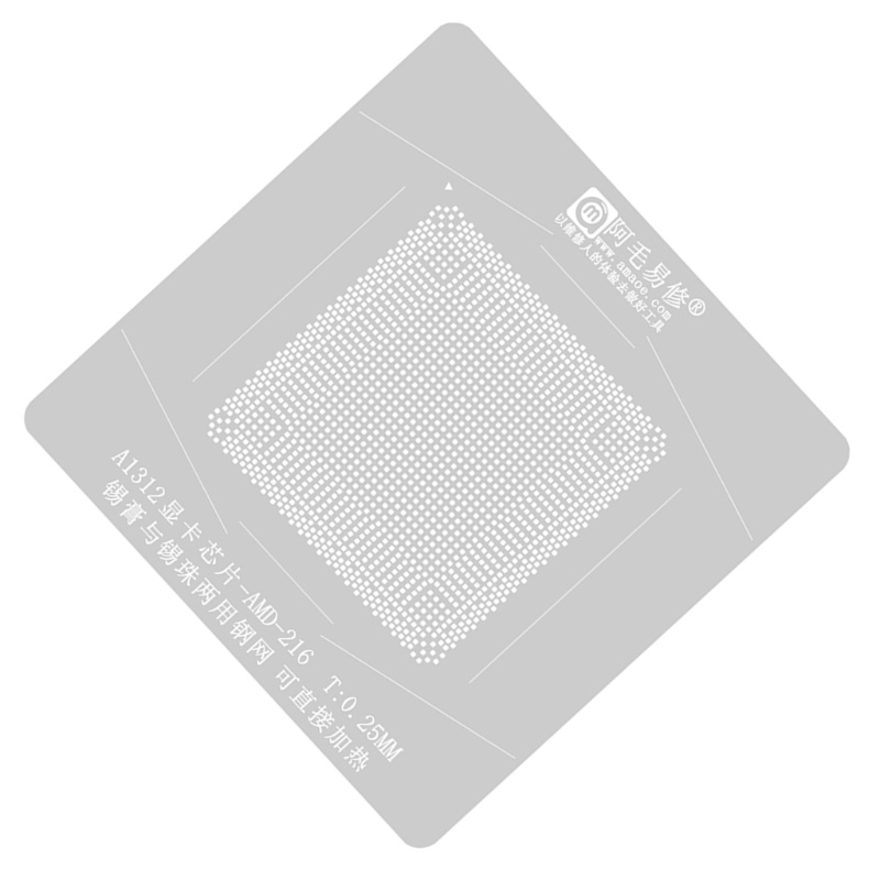 Vivi AMD-216 GPU A1312 SRLG4 GPU Video Card Chip BGA Stensil Tanam Tin Net
