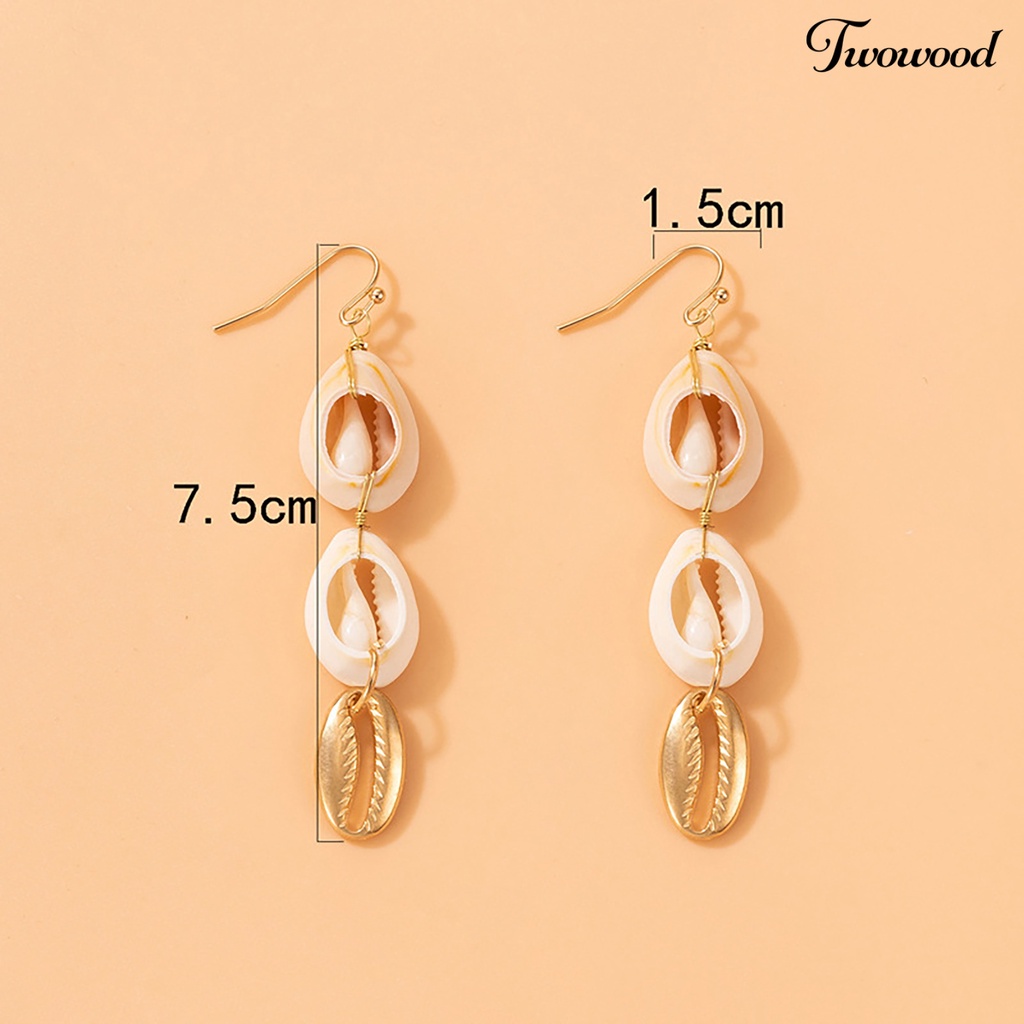 Twowood 1pasang Anting Kait Eye-catching Charming Alloy Stylish Women Menjuntai Earrings Perhiasan Hadiah Untuk Wanita