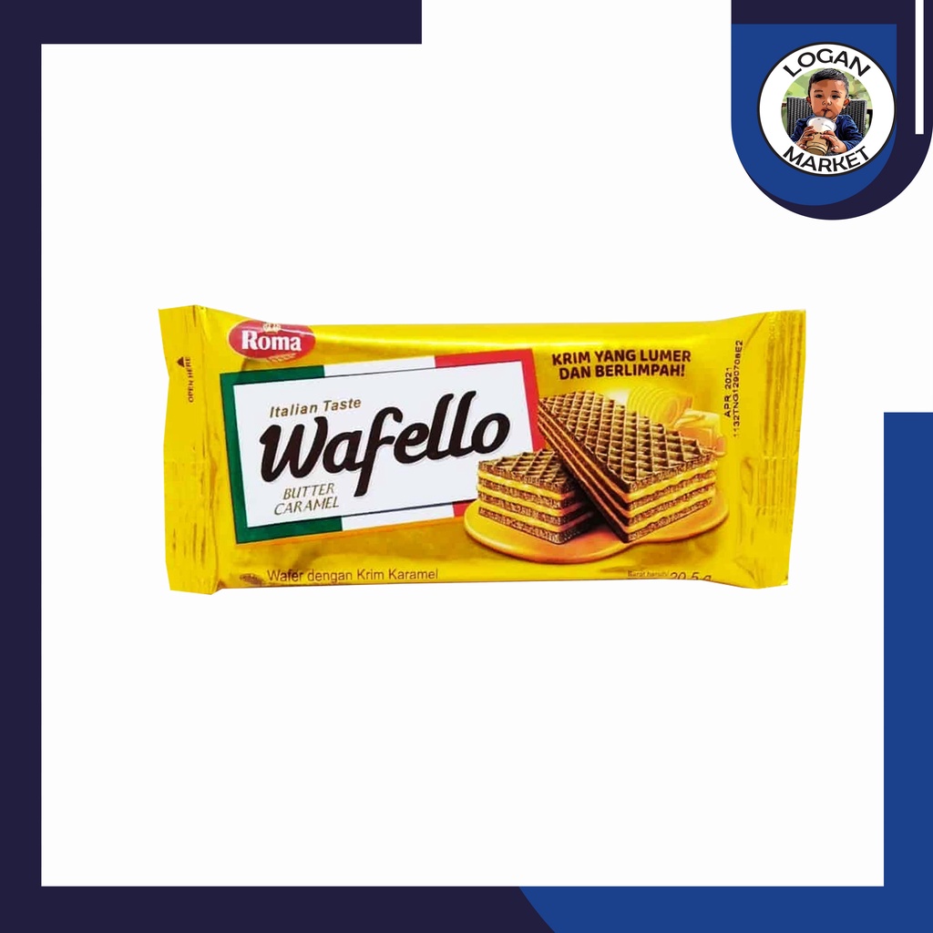 Roma Wafello Butter Caramel Wafer 20,5gram 20,5 gram 10Pcs 10 Pcs