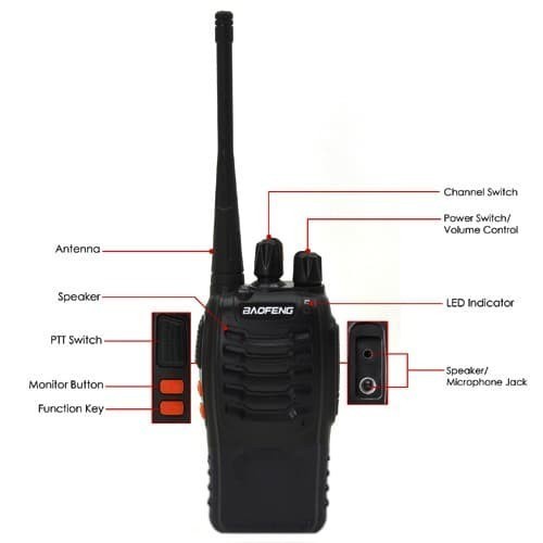 Walkie Talkie HT Handy Talkie Walkie Talkie Baofeng BF-888S UHF 16 Chanel