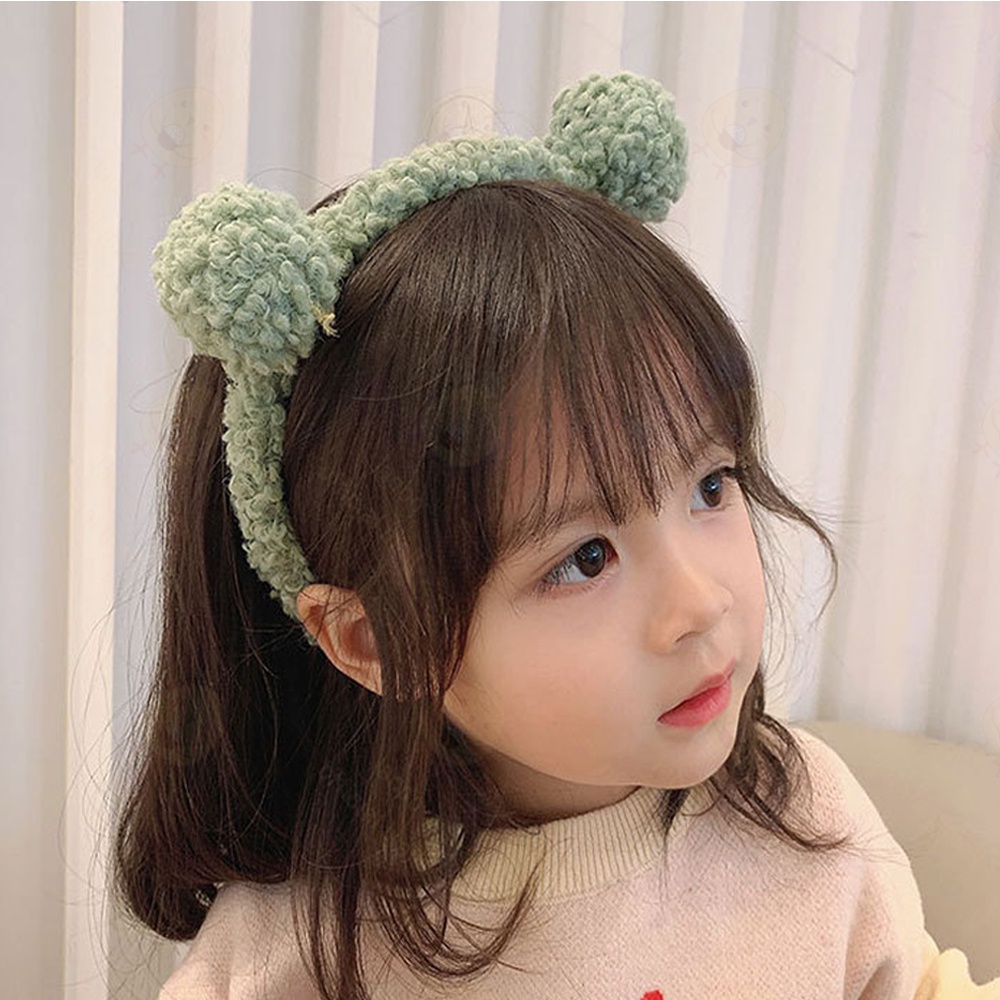 Lacoo Headband bandana bayi anak telinga beruang bear bulu Bando bayi anak import