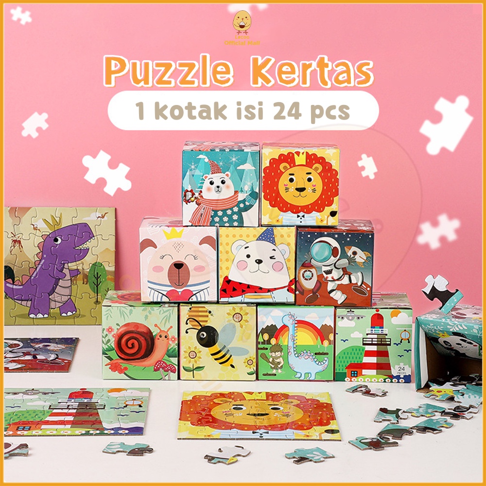 Poney Mainan puzzle jigsaw bayi anak Puzzle gambar kartun Puzzel edukasi anak isi 24 pcs