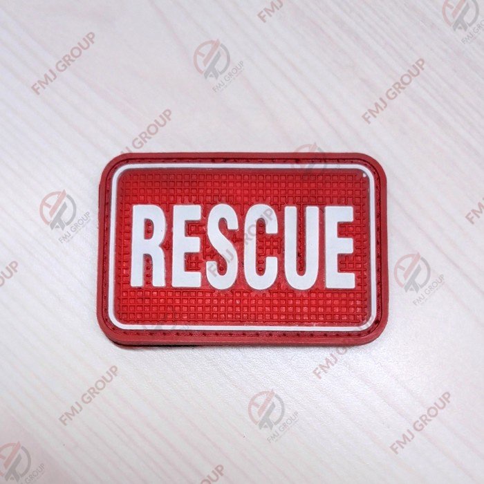 Emblem Patch Karet Logo BPBD, BASARNAS, Potensi Sar, Search And Rescue, RESCUE Logo DAMKAR, TRC Tim Reaksi Cepat, Velcro Prepet