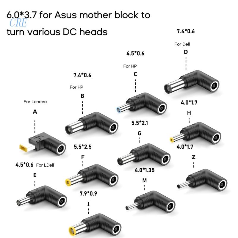 Cre Colokan Converter Adaptor Laptop DC Power Adapter 6.0x3.7 Female to Dc5525 7406