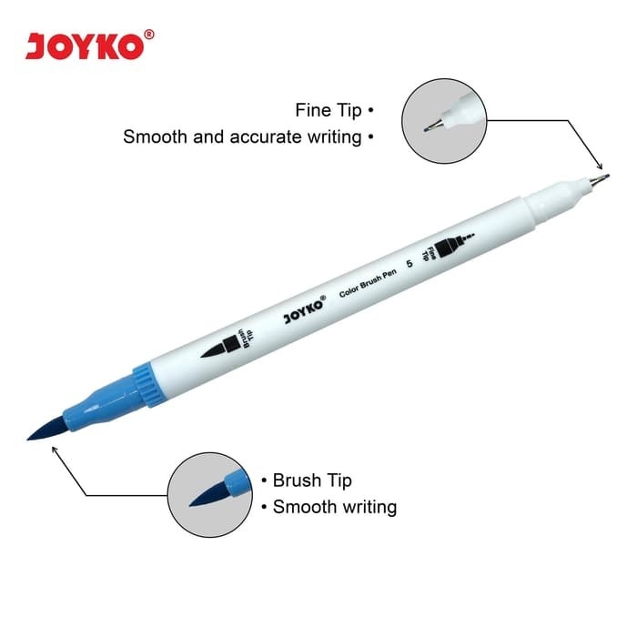 

Joyko Color Brush Pen Pena Kuas Spidol kuas 24 Warna Joyko CLP-07 24W