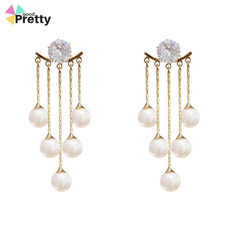 Anting Wanita Premium Mutiara Rumbai  Anting-Anting Temperamen - PD