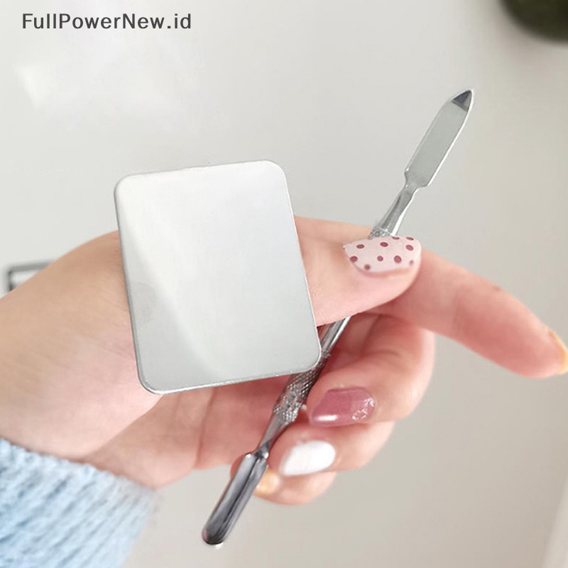 Power Stainless Steel Dual Head Spatula Mixing Stick Foundation Pencampuran Alat Make Up ID