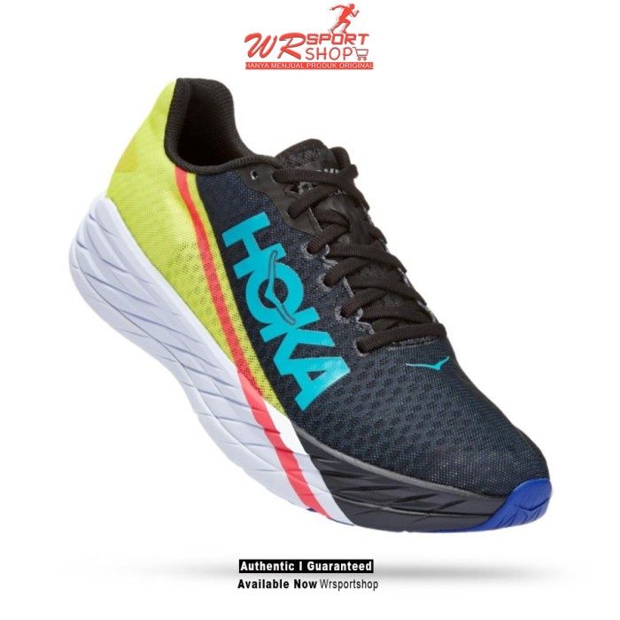 Sepatu Lari Unisex Hoka One One Rocket X - Black / Evening Primrose