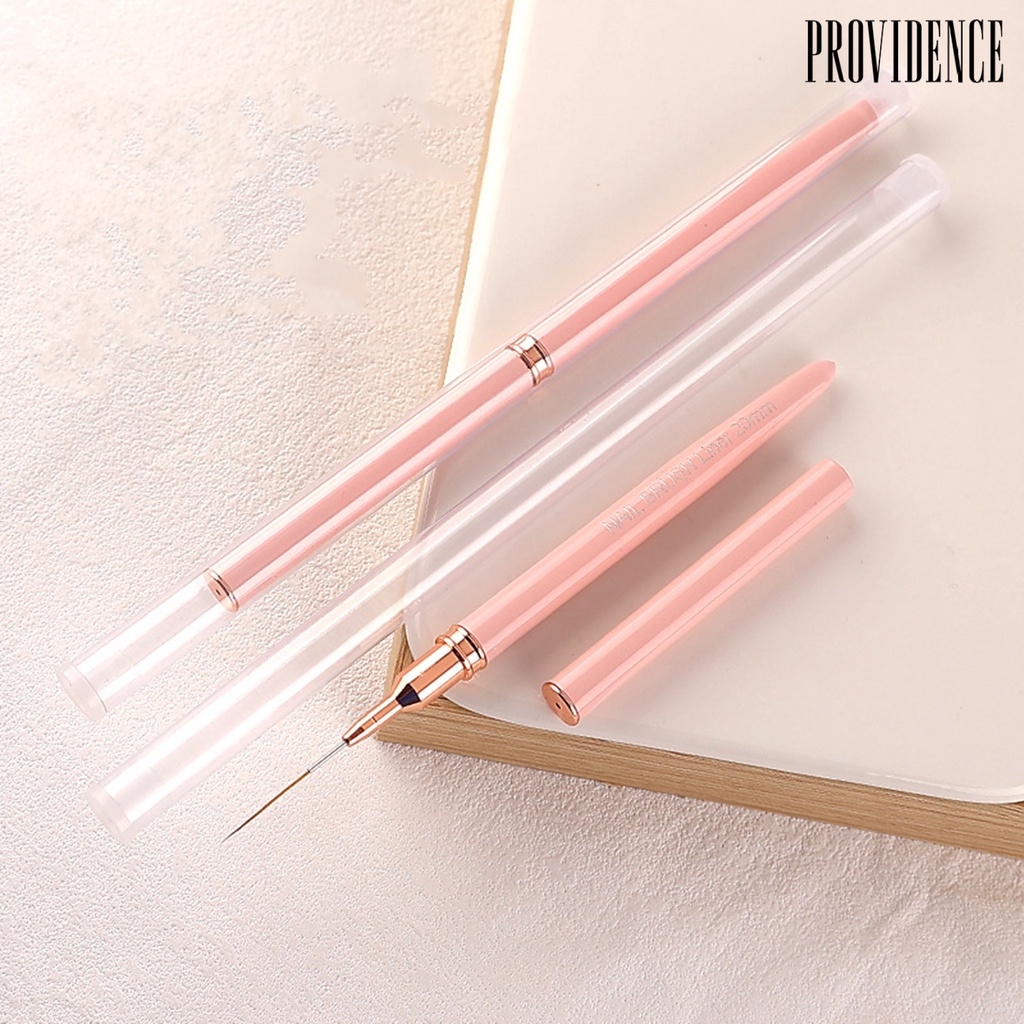 Providence Nail Art Outline Brush Pink Pen Holder Bulu Fleksibel Gambar Halus Batang Akrilik Gambar Kuku Brush Liner Brush Nail Salon Supply