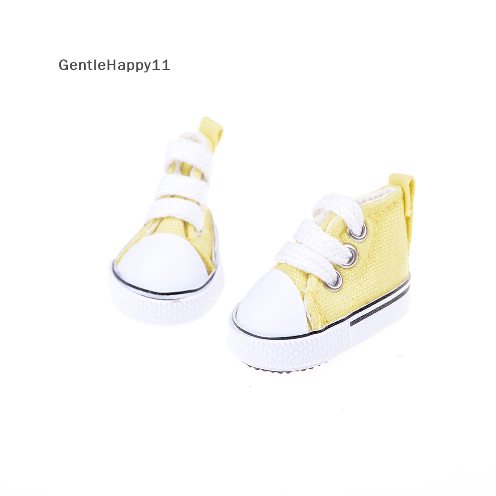 Sepatu Sneakers Aksesoris Boneka GentleHappy 5cm Untuk Boneka BJD, Mainan Sepatu Kanvas Mini Fashion id